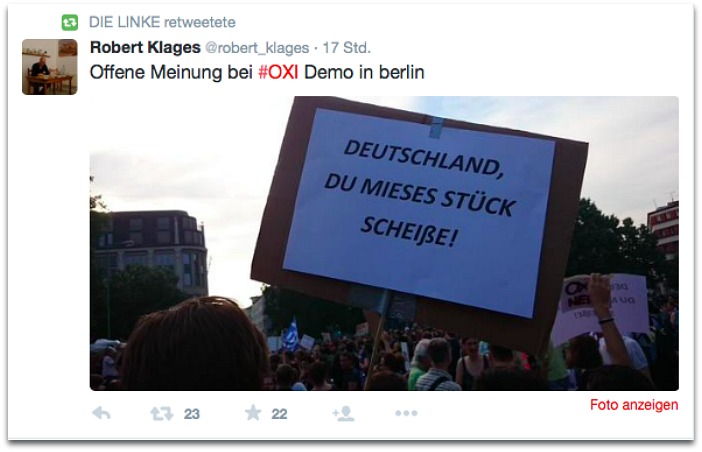 Für manche Linke ist Deutschland ein „mieses Stück Scheiße“