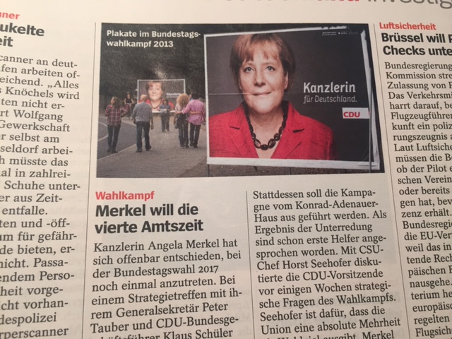 Merkel wird bei der Bundestagswahl 2017 siegen – oder gar nicht antreten
