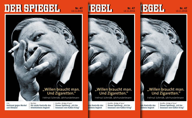 DER SPIEGEL Nr. 47 – „Willen braucht man. Und Zigaretten. Helmut Schmidt, Jahrhundertmann“
