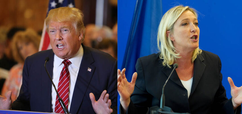 Polit-Zwillinge Donald Trump & Marine Le Pen: Im Westen viel Neues