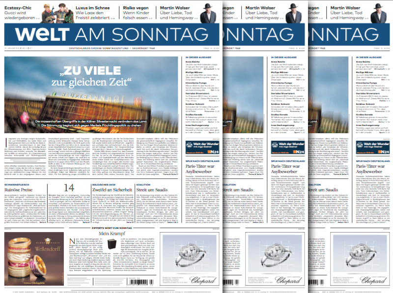 WELT AM SONNTAG Nr. 2: Seriöses, witzig ernsthaft und ernsthaft witzig