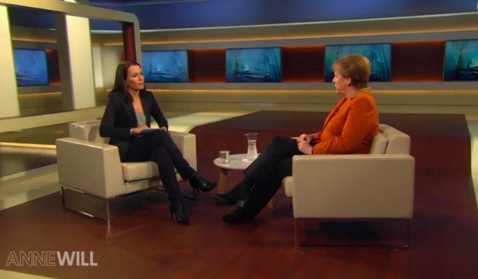 Merkel: Hier sitze ich bei Anne. Will – und kann nicht anders