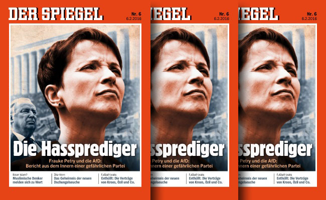 DER SPIEGEL Nr. 6: „Die Hassprediger: Frauke Petry und die AfD“