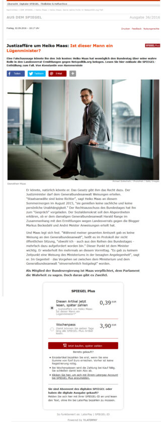 SPIEGEL-exklusiv Maas
