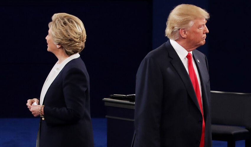 Hillary blass, Trump gelassen