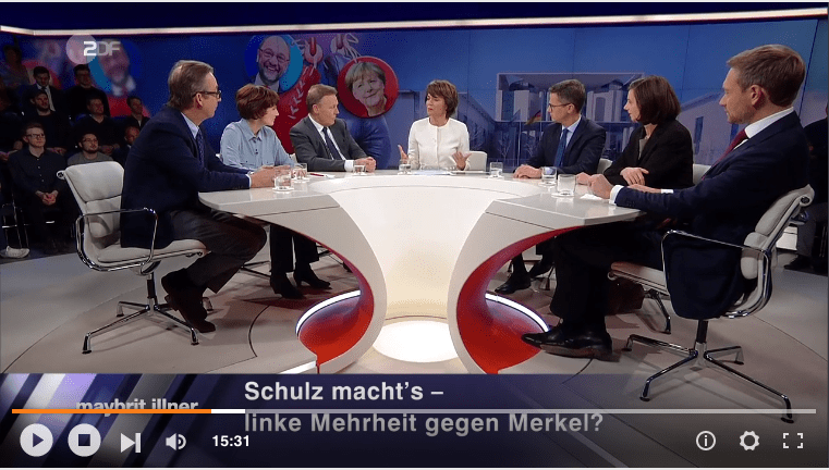 Maybrit Illner: „Schulz macht’s – linke Mehrheit gegen Merkel?“
