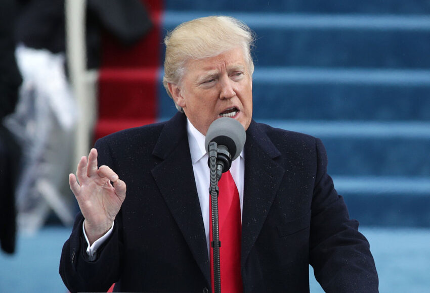 Wie immer spielten sie „Hail to the Chief“ zwei mal