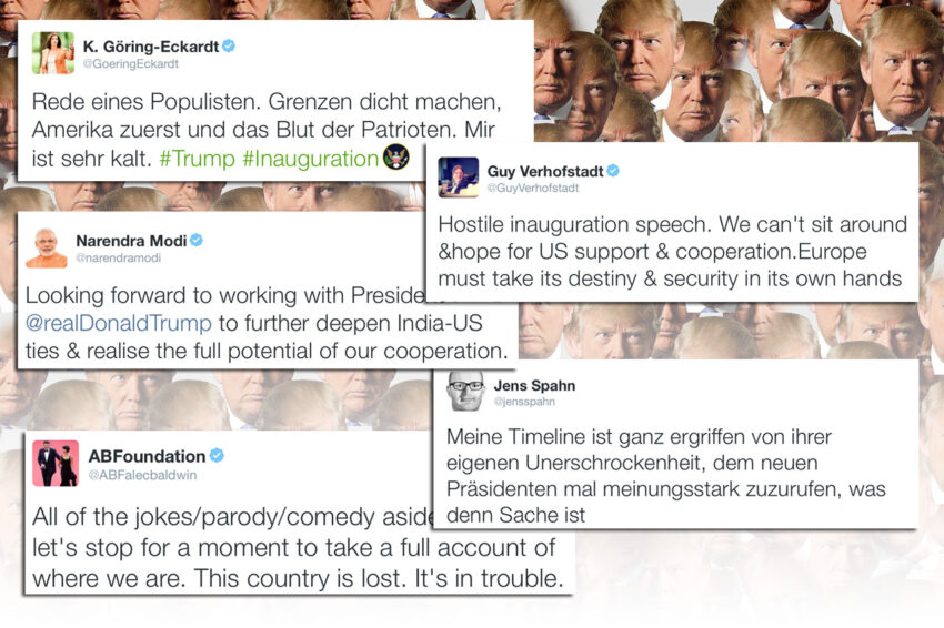 Trump: Reaktionen #inauguration