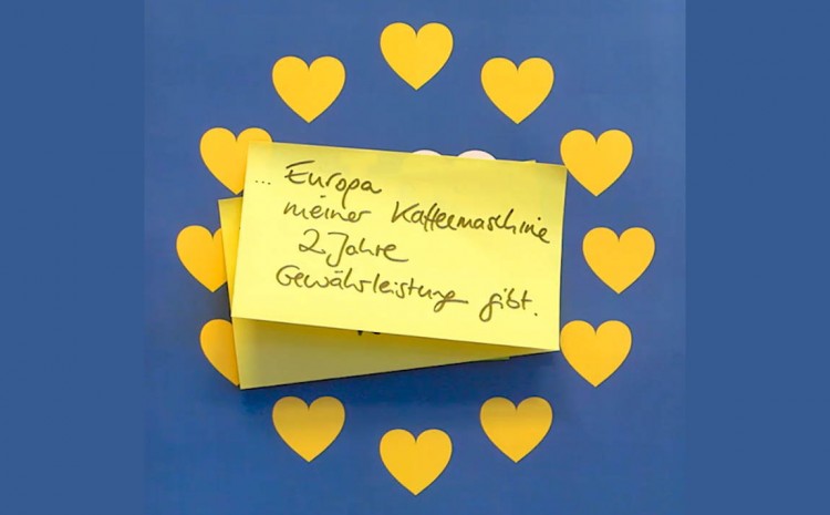60 Jahre „Europa“ – Verliebt … In die zweijährige Kaffeemaschinen-Gewährleistung