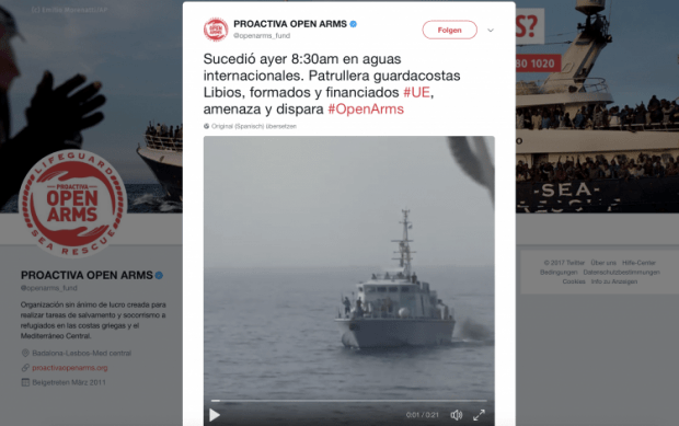 Libysche Küstenwache beschießt NGO-Schiff