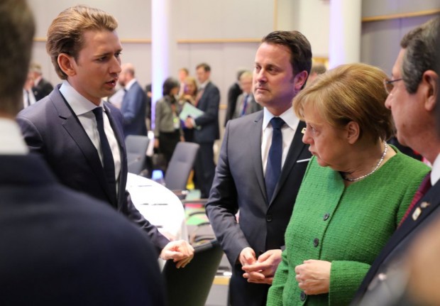 Kurz und Merkel in Brüssel