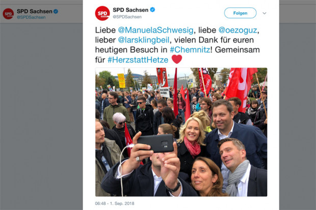 SPD: Betriebsausflug zum Tatort in Chemnitz