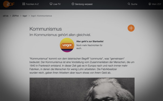 Das ZDF klärt Kinder schon seit 2015 auf: „Im Kommunismus gehört allen gleichviel.”