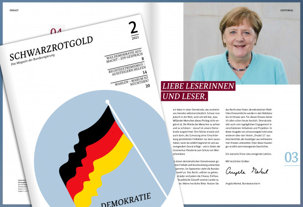 „schwarzrotgold“ – das Magazin der scheidenden Kanzlerin