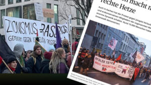 Demokraten mit echten Extremisten zusammen auf der Straße