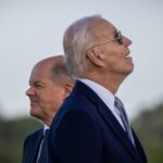 Joe Biden, Olaf Scholz, Emmanuel Macron und Rishi Sunak auf der Kippe